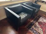 2 zwarte ARTIFORT fauteuils izgs, Ophalen of Verzenden, Zo goed als nieuw, 50 tot 75 cm, Leer