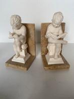 Vintage Italiaanse boekensteunen van Albast en marmer, Antiek en Kunst, Ophalen of Verzenden