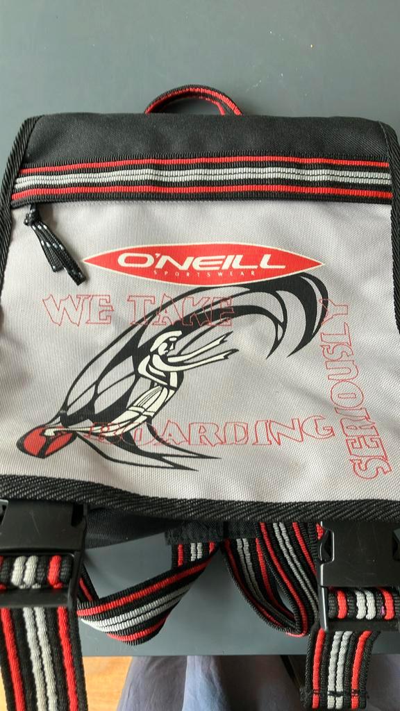 RETRO O’NEILL SURF RUGZAK+ SURFLOGO:WE TAKE BOARDING SERIOUS, Sieraden, Tassen en Uiterlijk, Tassen | Sporttassen, Zo goed als nieuw