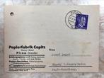 Briefkaart Papierfabrik Copitz, gestempeld Pirna 9.6.42, Verzamelen, Militaria | Tweede Wereldoorlog, Verzenden, Landmacht, Duitsland
