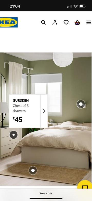 Malm ikea bed beige