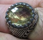 Diaspore 8krt %100 natuurlijk excellent design ring Art Deco, Ophalen, 19 tot 20, Geel, Zo goed als nieuw