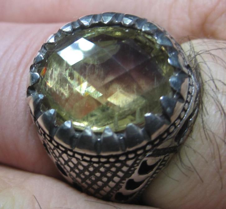 Diaspore 8krt %100 natuurlijk excellent design ring Art Deco, Sieraden, Tassen en Uiterlijk, Ringen, Zo goed als nieuw, Dame of Heer