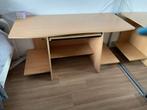 Multi functioneel bureau beuken fineer 140x57x69h, 70 tot 120 cm, Ophalen of Verzenden, Zo goed als nieuw, Modern