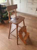 Brocante keukentrap, kruk, inklapbaar, Antiek en Kunst, Ophalen of Verzenden