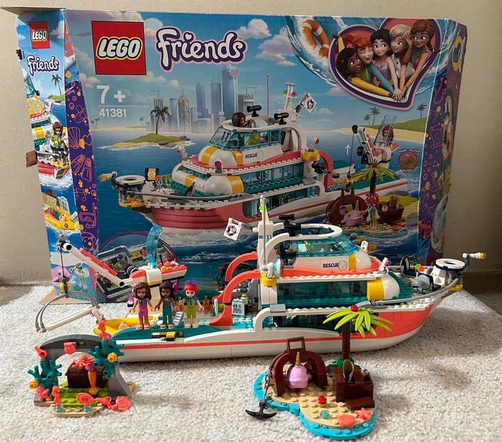 LEGO Friends no. 41381 reddingsboot incl. doos, Kinderen en Baby's, Speelgoed | Duplo en Lego, Zo goed als nieuw, Lego, Complete set