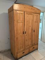Kledingkast- Massief Hout, Huis en Inrichting, Kasten | Kledingkasten, Gebruikt, 100 tot 150 cm, 200 cm of meer, Grenenhout