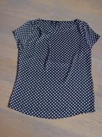 Mango blouse, zwart met klein wit blokje, maat S, Mango, Zwart, Ophalen of Verzenden, Zo goed als nieuw
