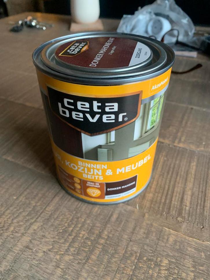 CetaBever Beits Donker Mahonie - Binnen, Doe-het-zelf en Verbouw, Verf, Beits en Lak, Nieuw, Beits, Minder dan 5 liter, Bruin