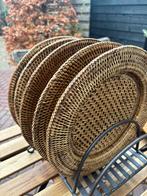Rotan Onderzetters borden vintage -  5 en 1 iets amdere, Huis en Inrichting, Keuken | Bestek, Ophalen of Verzenden, Zo goed als nieuw