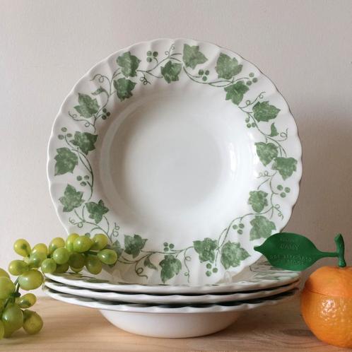 Set van 4 Borden Churchill Staffordshire Verdigris Ø 22,5 cm, Huis en Inrichting, Keuken | Servies, Nieuw, Bord(en), Overige stijlen