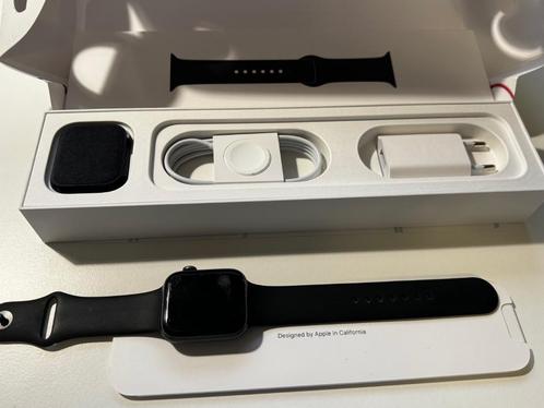 Apple Watch Series 5, 44mm (Compleet in doos, nieuwe band), Sieraden, Tassen en Uiterlijk, Smartwatches, Gebruikt, iOS, Zwart