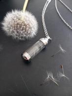 Wensflesje, ketting, paardenbloem, wishbottle, keepsake, Verzenden, Nieuw, Zilver, Overige materialen