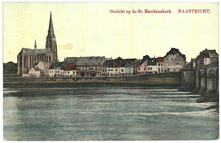 959978 Maastricht 1912 St Martinuskerk Gelopen met postzegel, Verzamelen, Ansichtkaarten | Nederland, Gelopen, Limburg, Voor 1920
