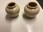 Twee prachtige Ecri vazen 12.5 cm hoog,puntgaaf., Ophalen of Verzenden