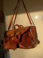 Vintage Elammouri leren weekendtas, 40 tot 60 cm, Gebruikt, 20 tot 30 cm, Bruin
