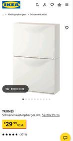 Ikea Trones schoenenkast wit - 7 stuks, Ophalen, Gebruikt, Modern