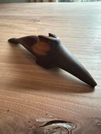 Prachtig antiek handgemaakt teak houten beeldje van dolfijn, Verzamelen, Ophalen of Verzenden, Zo goed als nieuw, Dier
