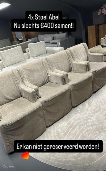 4x Showroom eetkamerstoelen beschikbaar voor biedingen