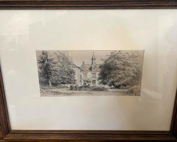 Oude prent van Kasteel De Haar beschikbaar voor biedingen