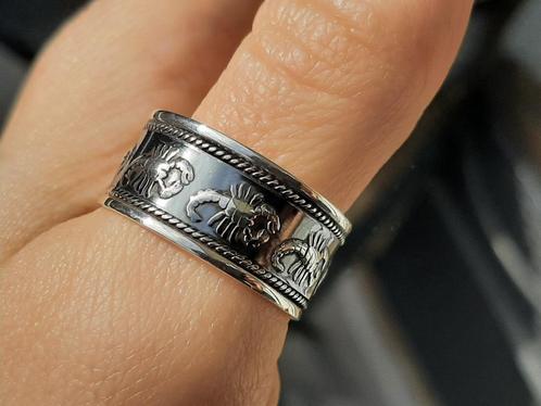 Vanoli 925 zilver unisex ring skorpioen scorpion maat 20,75, Sieraden, Tassen en Uiterlijk, Ringen, Nieuw, Dame of Heer, 20 of groter