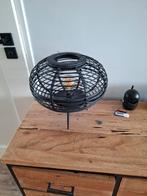 Zwarte Rieten Tafellamp - Ø30cm, Ophalen, Zo goed als nieuw, Overige materialen, Modern