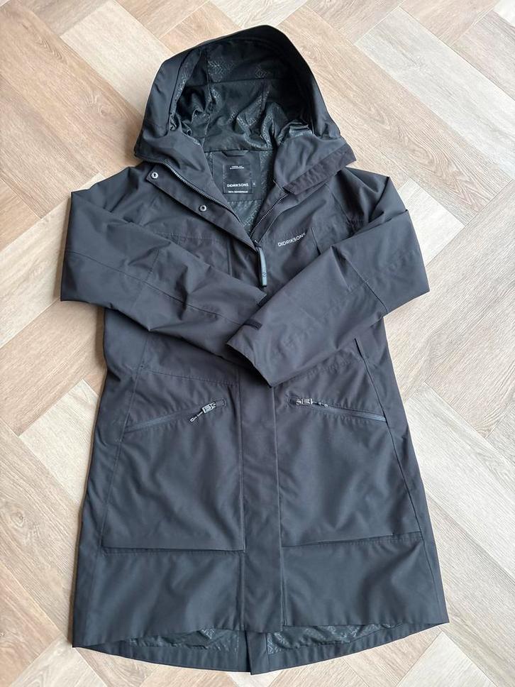 Didriksons Parka Dames Maat 42 Zwart, Kleding | Dames, Jassen | Zomer, Nieuw, Maat 42/44 (L), Zwart, Ophalen of Verzenden