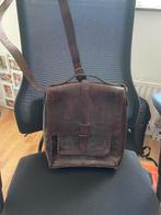 Antieke lederen schoudertas, Antiek en Kunst, Ophalen of Verzenden, Heren