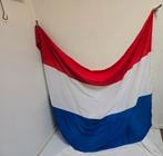 Ouderwetse katoenen Nederlandse vlaggen houten vlaggenstok, Ophalen, Gebruikt, Nvt, Nvt