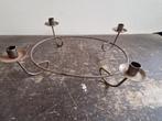 Metalen vintage kandelaar voor 4 kaarsen, Huis en Inrichting, Woonaccessoires | Kandelaars en Kaarsen, Gebruikt, Ophalen of Verzenden