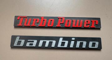 Embleem TURBO POWER en BAMBINO beschikbaar voor biedingen