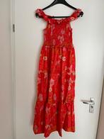 Off shoulder jurk tropical print roze-oranje XS/34, Ophalen of Verzenden, Zo goed als nieuw, Maat 34 (XS) of kleiner, Oranje
