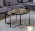 Leuke bijzettafeltjes - 2-delig set - zwart (glanzend), Huis en Inrichting, Tafels | Bijzettafels, Minder dan 55 cm, Gebruikt