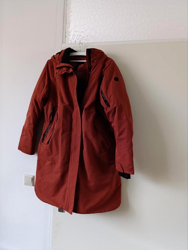 ANWB Winterjas Dames Maat L - Rood/Oranje, Kleding | Dames, Jassen | Winter, Zo goed als nieuw, Maat 42/44 (L), Oranje, Ophalen of Verzenden