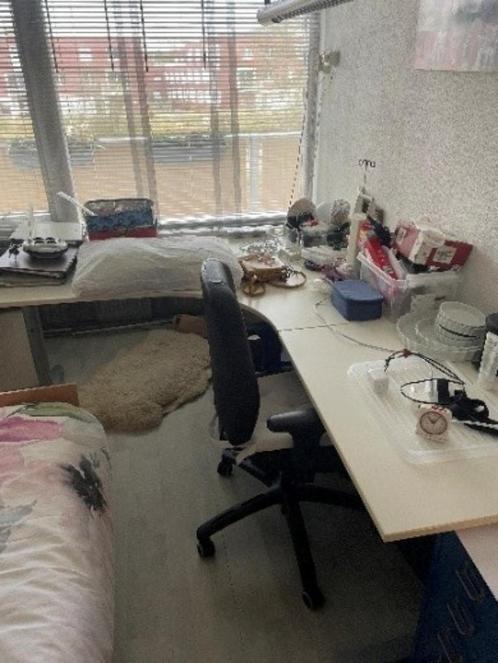 Bureau Ikea Galant wit, Huis en Inrichting, Bureaus, Gebruikt, Bureau, Ophalen