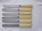 Vintage 6 Messen William Rogers handvat celluloid 25 cm., Ophalen of Verzenden