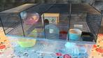 Hamster kooi met veel accesoires, Kooi, Minder dan 75 cm, Zo goed als nieuw, Hamster