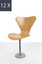 Arne Jacobsen series 7 vlinderstoel, Vijf, Zes of meer stoelen, Metaal, Gebruikt, Vintage