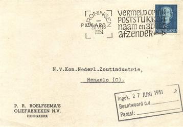 P.R. Roelfsema s Oliefabrieken NV, Hoogkerk - 06.1951 - plik beschikbaar voor biedingen