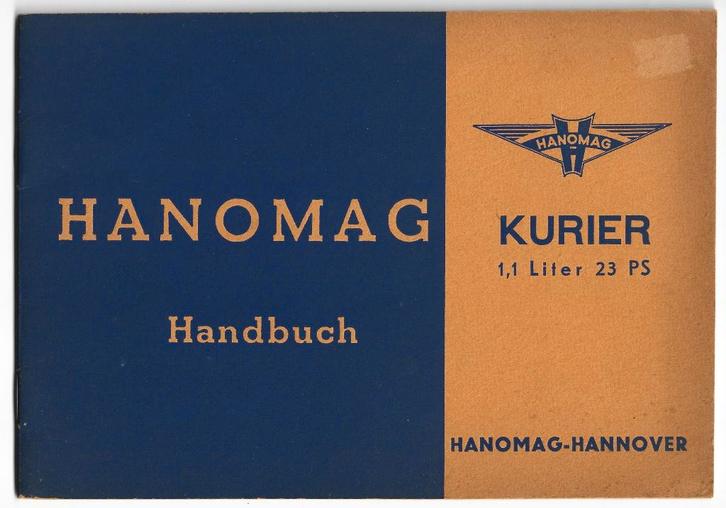 Hanomag Kurier handboek Handbuch, Auto diversen, Handleidingen en Instructieboekjes, Ophalen of Verzenden