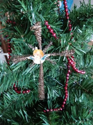 antieke kerstbal model handwerk kruisje engel prent beschikbaar voor biedingen