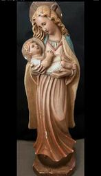 Maria met haar zoon .. antiek beeld gesigneerd, Antiek en Kunst, Antiek | Religie, Ophalen of Verzenden