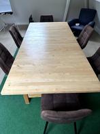 Uitschuifbare houten eettafel van Ikea, Huis en Inrichting, Tafels | Eettafels, Ophalen, Gebruikt, 200 cm of meer, 50 tot 100 cm