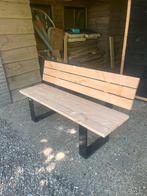Houten Tuinbank met Stalen Poten, Ophalen of Verzenden, Nieuw