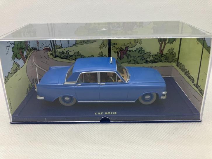 96956: Kuifje - De zwarte rotsen - De blauwe taxi (45) 1:43, Hobby en Vrije tijd, Modelauto's | 1:43, Zo goed als nieuw, Auto
