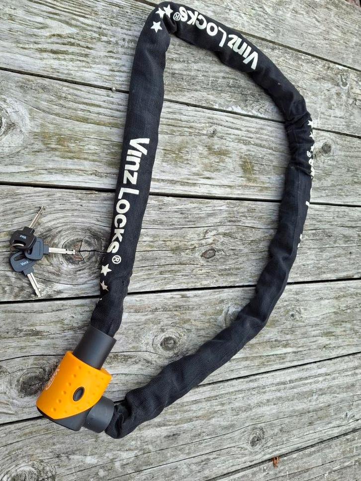 Vinz Locks Kettingslot ART, Fietsen en Brommers, Fietsaccessoires | Fietssloten, Nieuw, Kettingslot, Ophalen of Verzenden