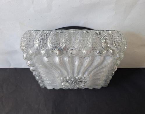 Grote plafonnière Limburg Glashutte.Gesatineerd embossing., Huis en Inrichting, Lampen | Plafondlampen, Gebruikt, Ophalen of Verzenden