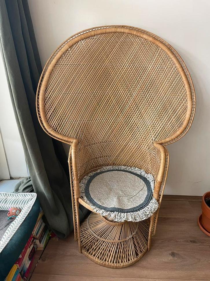 Vintage Pauwenstoel, Antiek en Kunst, Antiek | Meubels | Stoelen en Banken, Ophalen