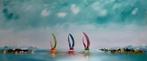 " Fantasy Sailing "  prachtig Acrylschilderij van Gena, Antiek en Kunst, Verzenden