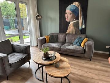 Bank en fauteuil, nette staat